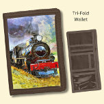 Steam Train Engine Locomotive 778 Trifold Wallet<br><div class="desc">A Great Steam Train Painting for any Train Fan.</div>