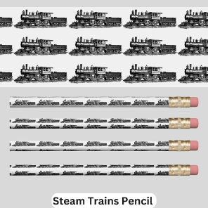 Steam Train Engine Locomotive Railroad Drawing Pencil