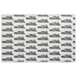 Steam Train Engine Locomotive Railroad Fabric