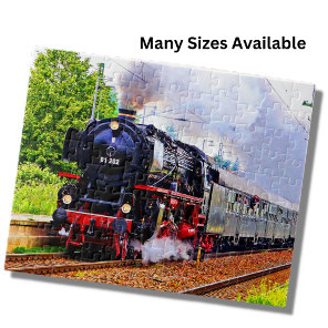 Steam Train Engine Locomotive Railroad Jigsaw Puzzle