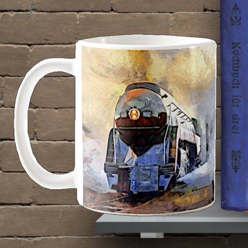 Steam Train Engine NW 611 Locomotive in Steam Coffee Mug