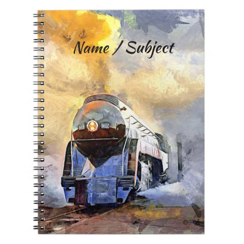 Steam Train Engine NW 611 Locomotive in Steam Notebook