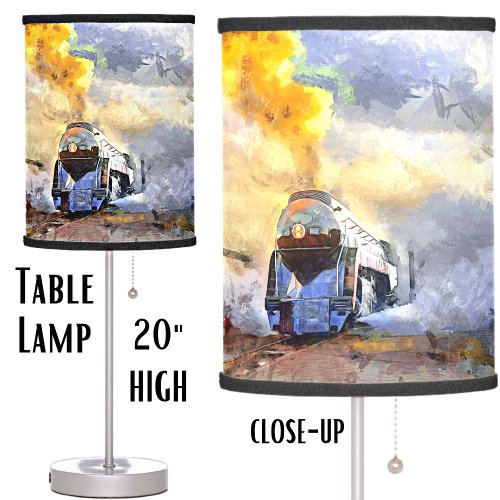 Steam Train Engine NW 611 Locomotive in Steam Table Lamp