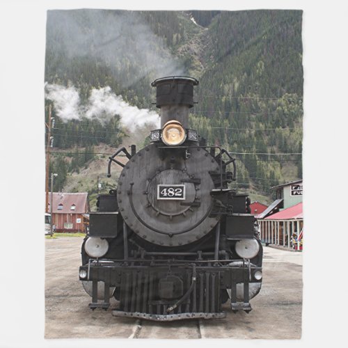 Steam train engine Silverton Colorado USA 4 Fleece Blanket