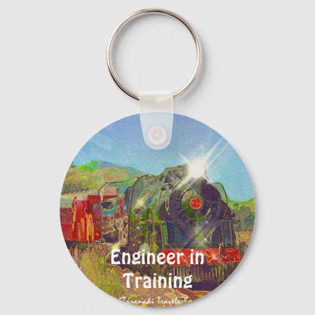Steam Train Enthusiasts Key-Chains Keychain (Front)