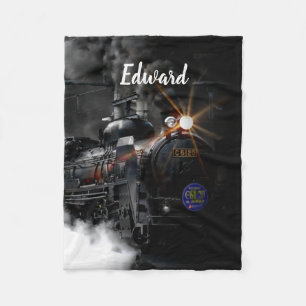 Steam Train Fleece Blanket