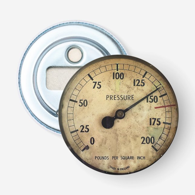 STEAM TRAIN GAUGE BOTTLE OPENER (Front)