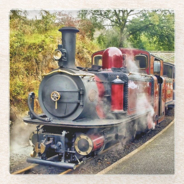 STEAM TRAIN GLASS COASTER (Front)