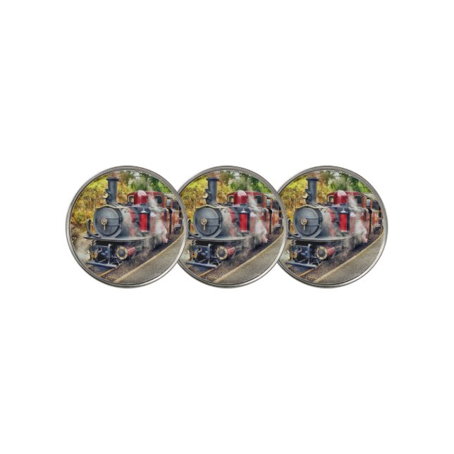 STEAM TRAIN GOLF BALL MARKER (3 Up)