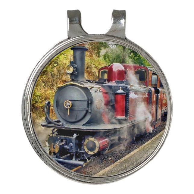 STEAM TRAIN GOLF HAT CLIP (Front)