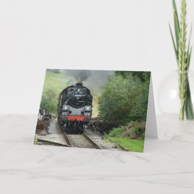 Steam Train Greeting / Note Card (Front)