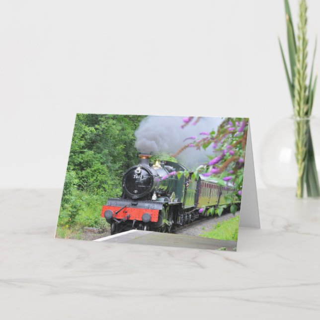 Steam Train Greetings Card (Front)