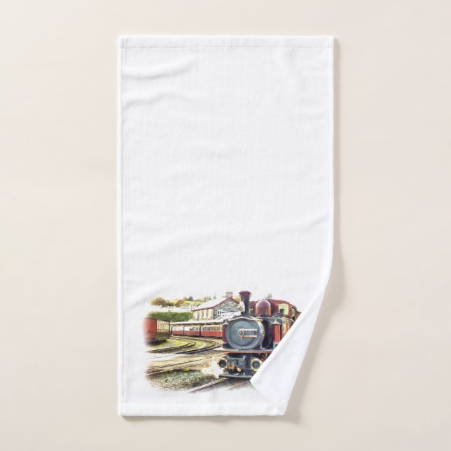 STEAM TRAIN HAND TOWEL  (Hand Towel)
