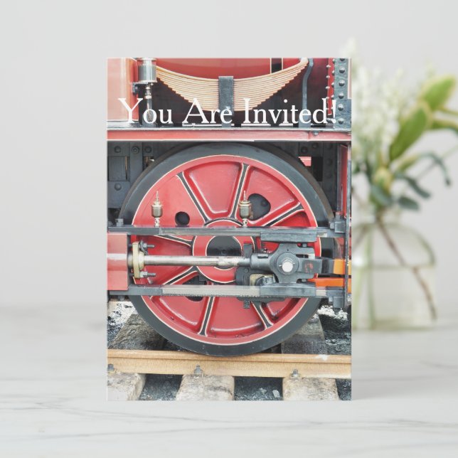 STEAM TRAIN INVITATION (Standing Front)