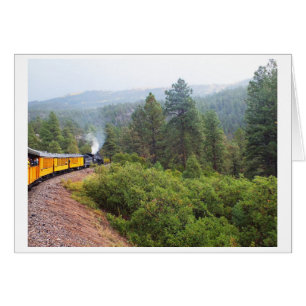Steam train journey to Silverton USA card