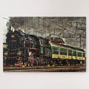 Steam Train Locomotive #03 Jigsaw Puzzle 1014 pc.
