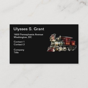 Steam Train Locomotive Engine Business Card by Aurora_Lux_Designs at Zazzle