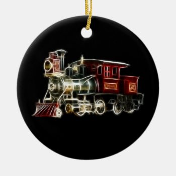 Steam Train Locomotive Engine Ceramic Ornament by Aurora_Lux_Designs at Zazzle