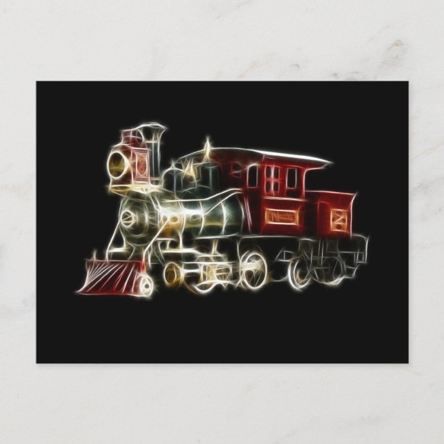 Steam Train Locomotive Engine Postcard (Front)