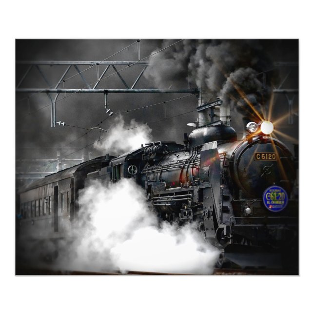 Steam Train Locomotive Photo Print (Front)