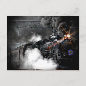 Steam Train Locomotive Postcard