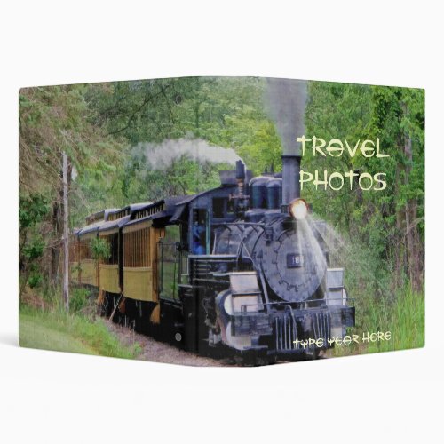 Steam Train Locomotive Travel Photo Album Binder Binder