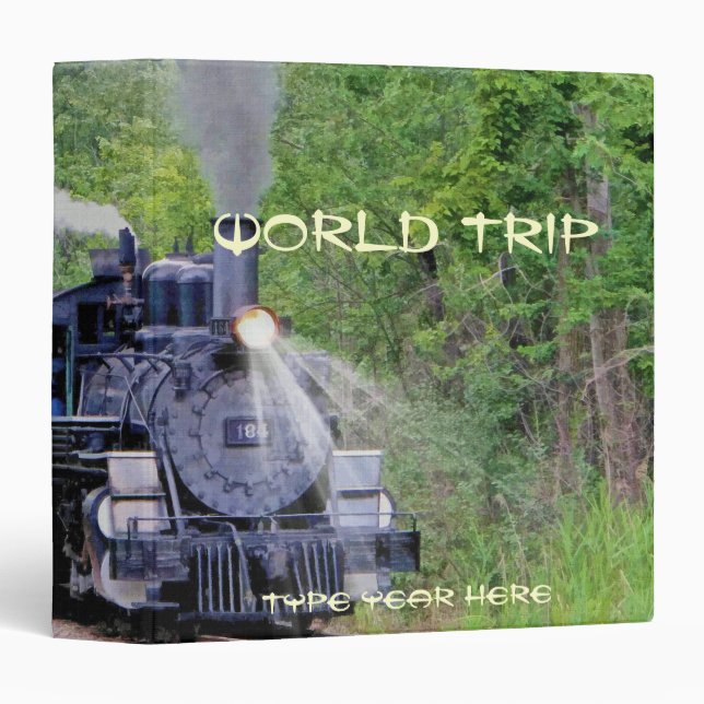 Steam Train Locomotive Travel Photo Album (Binder) Binder (Front/Spine)