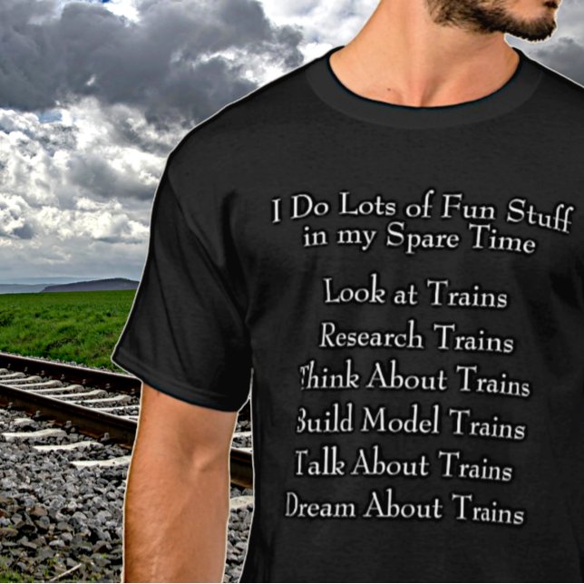 Steam Train Lover Fan - What I Do in Spare Time T-Shirt (Creator Uploaded)