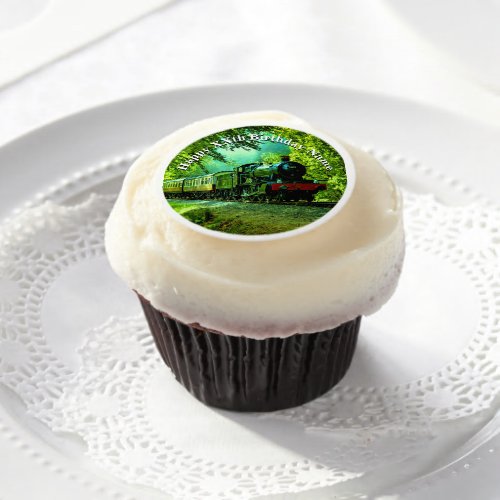 Steam Train Mans Birthday Party  Edible Frosting Rounds