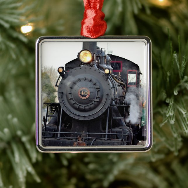 Steam Train Metal Ornament (Tree)