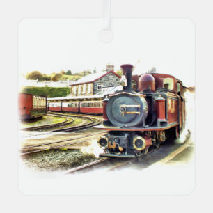 STEAM TRAIN METAL ORNAMENT