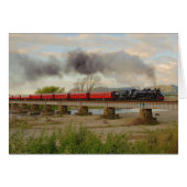 Steam Train New Zealand Countryside Photo Note (Front Horizontal)