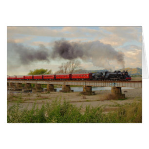 Steam Train New Zealand Countryside Photo Note