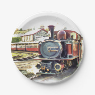 STEAM TRAIN PAPER PLATES