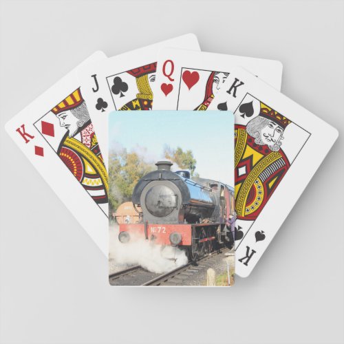 Steam train playing cards