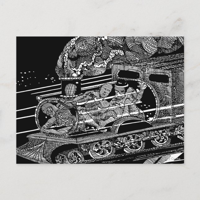 STEAM TRAIN POSTCARD (Front)