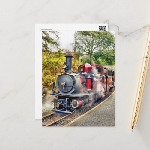 STEAM TRAIN POSTCARD