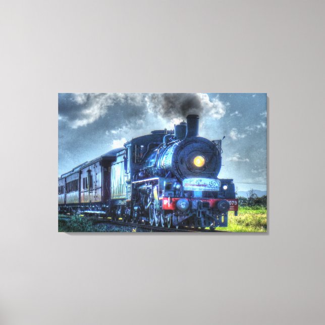 STEAM TRAIN QUEENSLAND AUSTRALIA WITH ART EFFECTS CANVAS PRINT (Front)