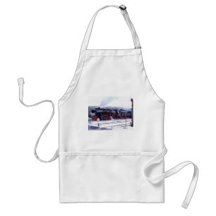 steam train railway locomotive station engine adult apron