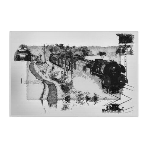 Steam Train Ride _ Vintage Trains   Acrylic Print