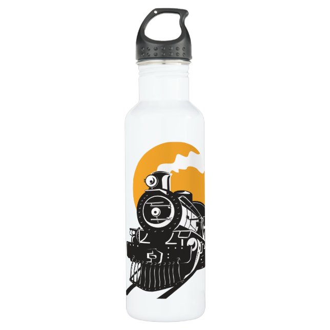 Steam Train Stainless Steel Water Bottle (Front)