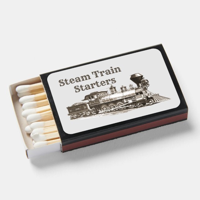 Steam Train Starter Steam Engine Locomotive Matchboxes (Front Open)
