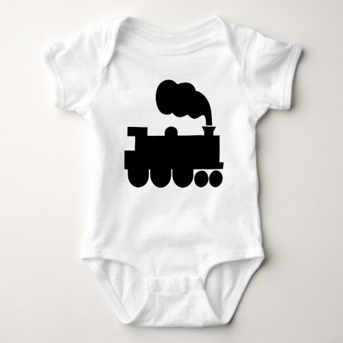 Steam Train Symbol _ Black Baby Bodysuit