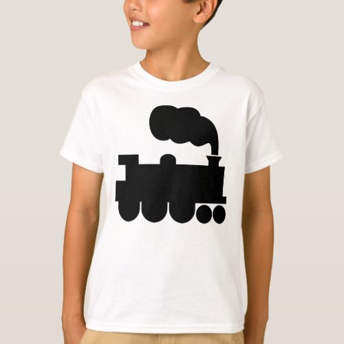 Steam Train Symbol _ Black T_Shirt