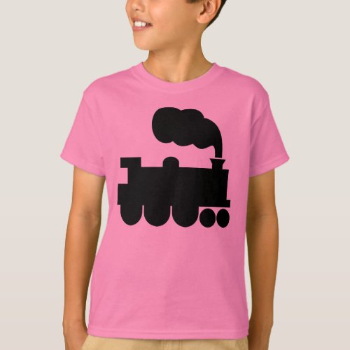 Steam Train Symbol _ Black T_Shirt