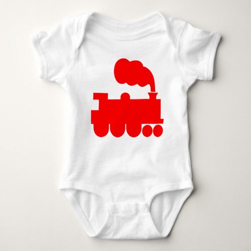 Steam Train Symbol _ Red Baby Bodysuit