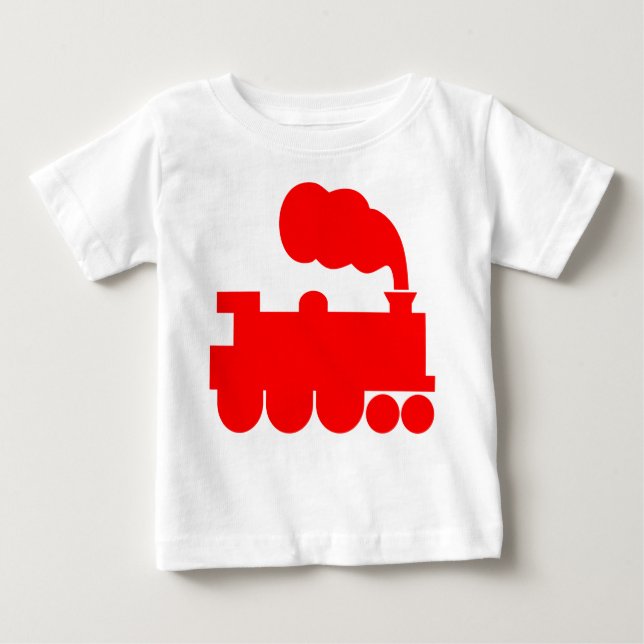 Steam Train Symbol - Red Baby T-Shirt (Front)