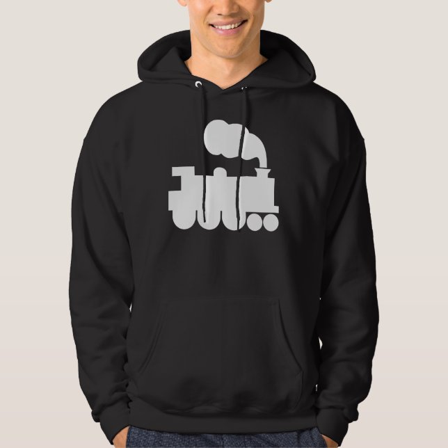 Steam Train Symbol - White Hoodie (Front)