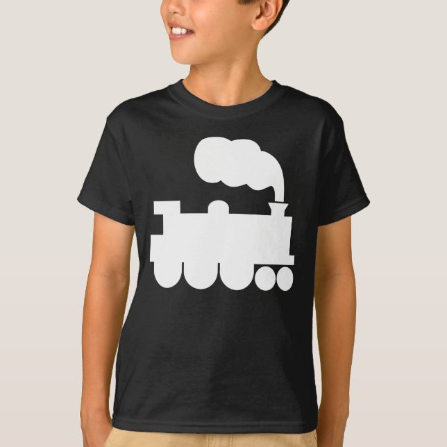 Steam Train Symbol - White T-Shirt (Front)