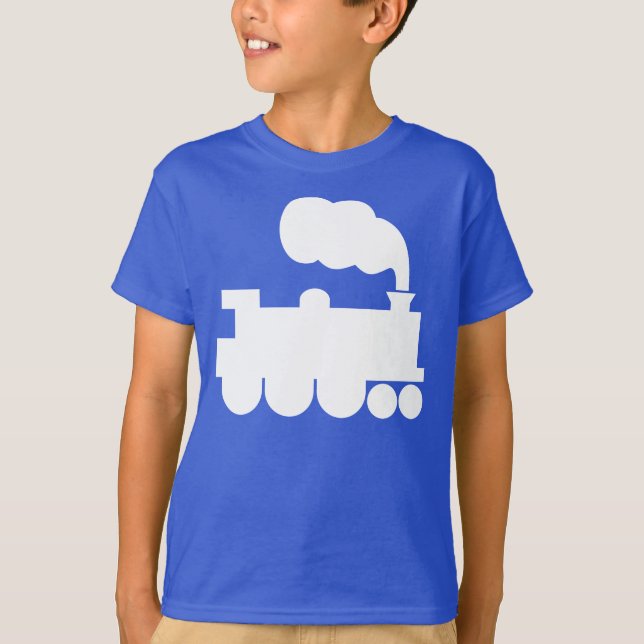 Steam Train Symbol - White T-Shirt (Front)